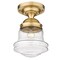 Z-Lite Vaughn 1 Light Flush Mount, Heritage Brass And Clear Seedy 736F10-HBR - alternate 6
